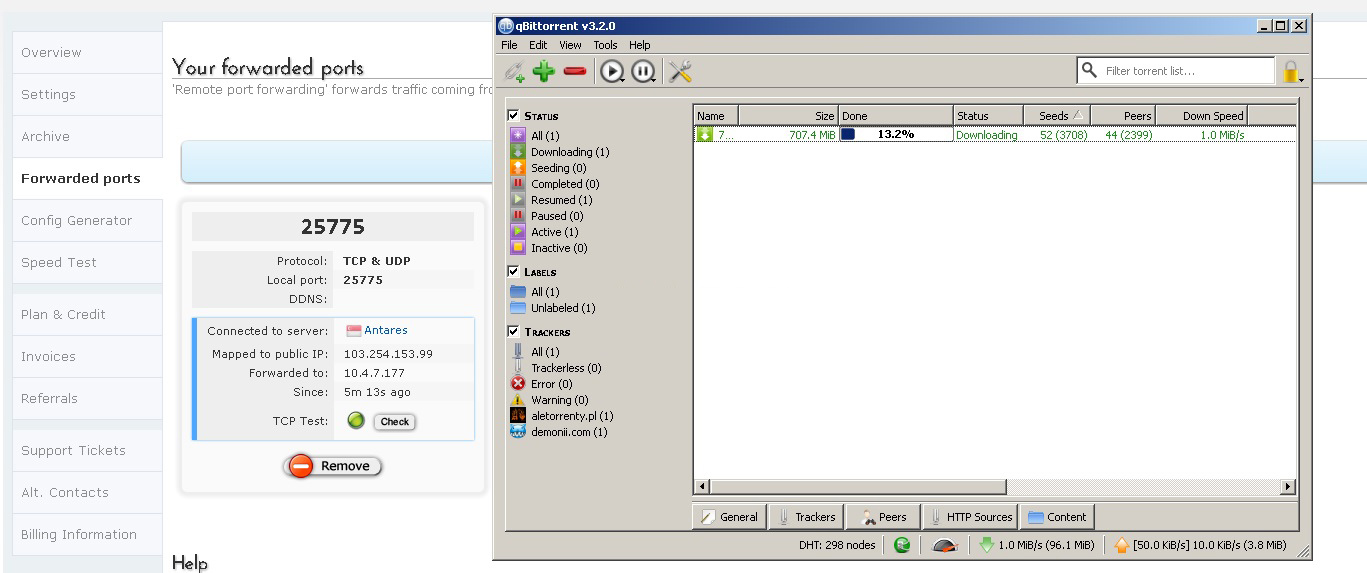 AIRVPN PORT FORWARDING